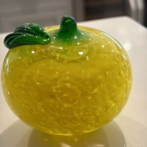 Art Glass Lemon or Yellow Apple